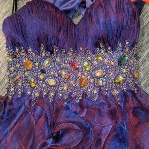 Organza ruffle dress